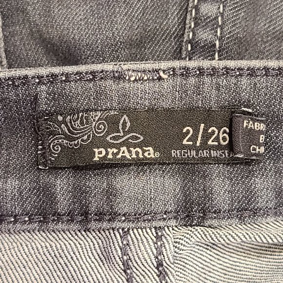Prana Kayla Jean Mid Rise Skinny Womens 2 Dark Grey - Picture 8 of 12